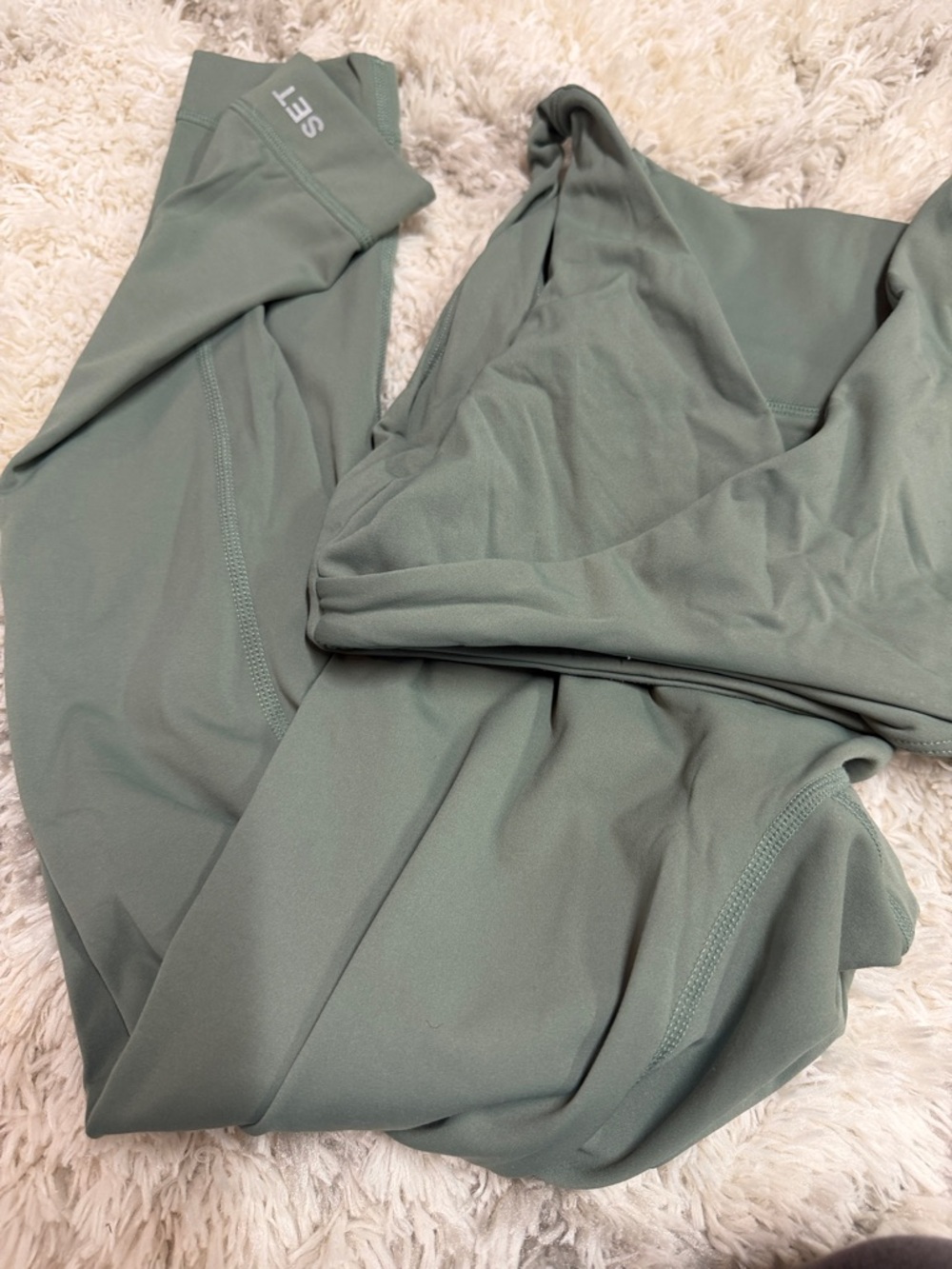 Set active leggings and bralette in Sage